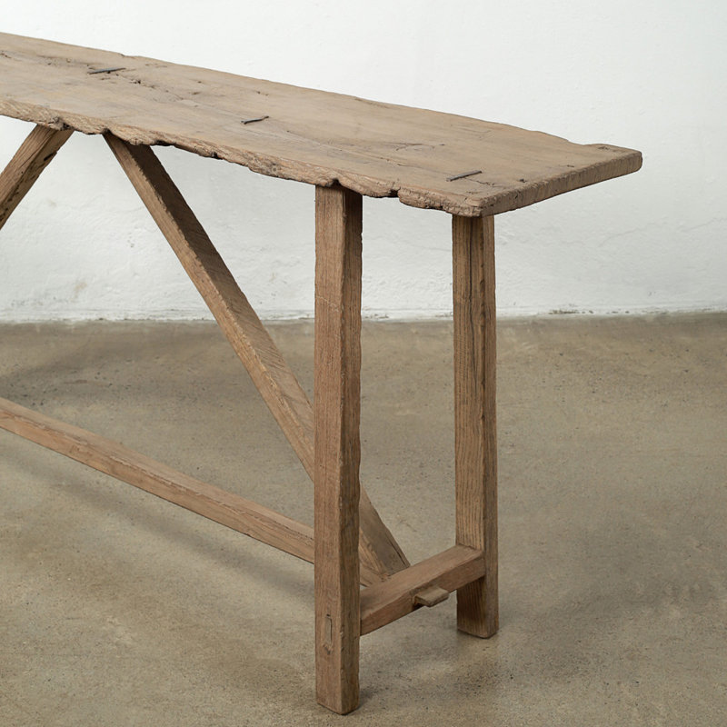 Solid Wood Console Table, 33" H x 83" W x 16" D