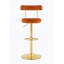 Chaise de bar rembourrée pivotante réglable-145691