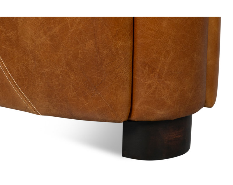 Mandy Armchair, Brown Genuine Leather
