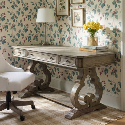 Bureau d'écriture à 3 tiroirs avec plateau à clavier Abana