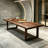 Tan Rectangular Solid Wood Dining Table-1322155853