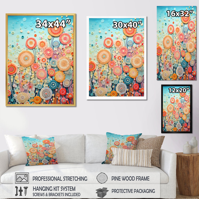 Coral Reef Barrier Impression - impressions sur toile abstraites, Toile tendue, H 40 po x l 30 po
