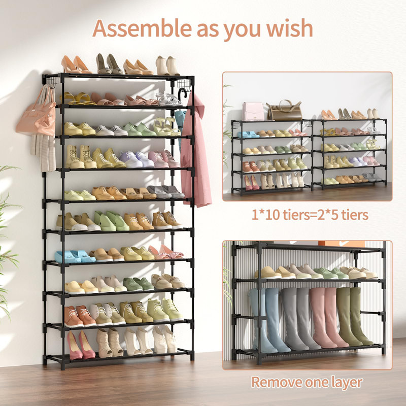 50 Pair Shoe Storage, Black