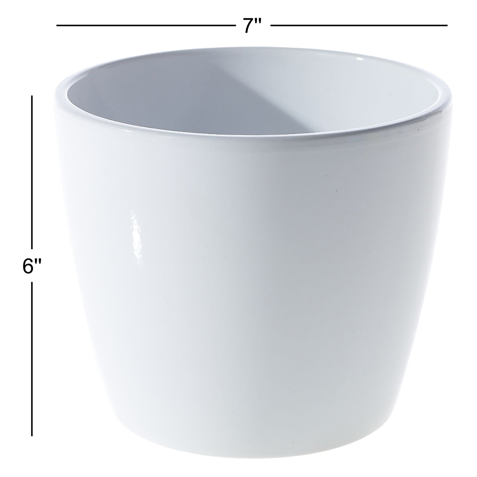 Marcie Ceramic Pot Planter, 6" H x 7" W x 7" D