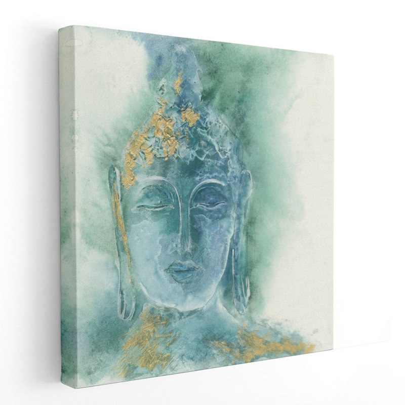Gilded Buddha I - reproduction d'art sur toile, H 12 po x l 12 po