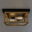 2-Light Wood Frame Flush Mount
