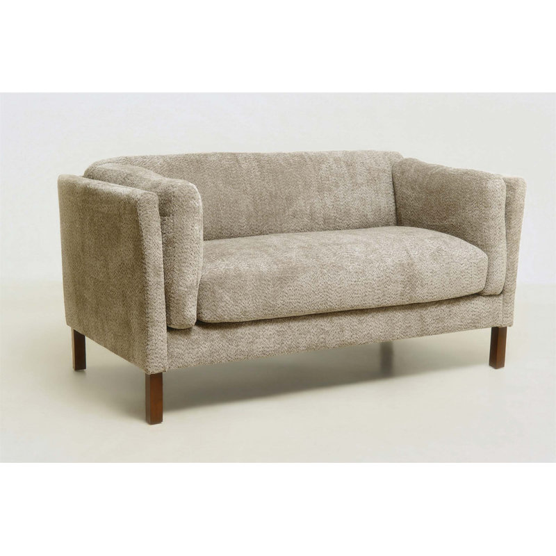 Canapé moderne deux places en tissu chenille avec coussin amovible, idéal pour le salon, le bureau ou la détente. Design élégant et peu encombrant.
