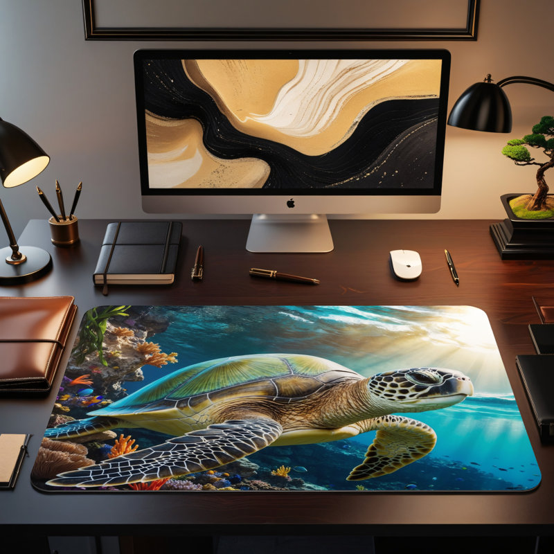 Polyester Desk Pad, 14.4x12.1