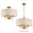 Juna 4-Light Dimmable Steel Drum Pendant with Linen Shade 