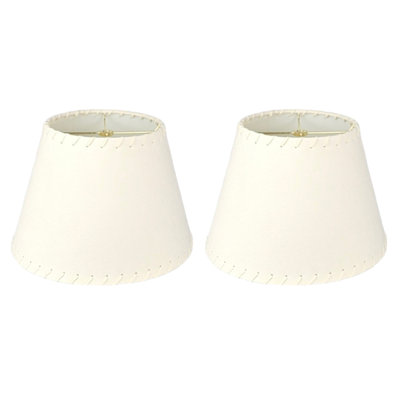 RDI Sophia Collection Lampshade, Suede Fabric w/ Whipstitch Laced Trim, 8x13x9 Inch, 2CT