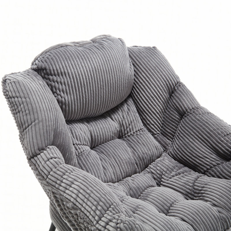 Fauteuil Lazy, Coton gris