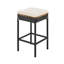 Table de bistro en bois résistant aux intempéries et huit tabourets avec coussins, pour repas en plein air (démontable).