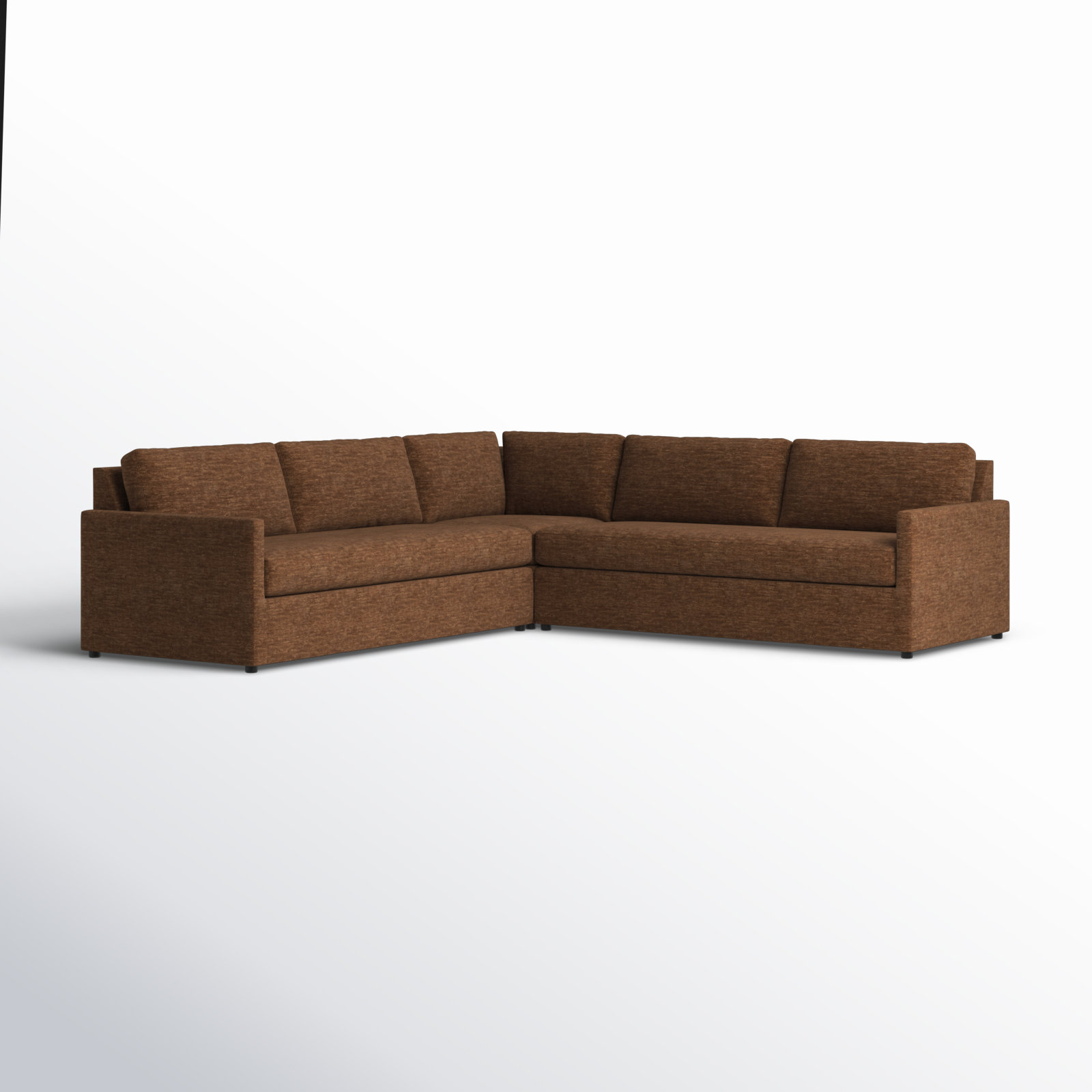 Damari Sectional, Nave Bark Performance Distressed Velvet