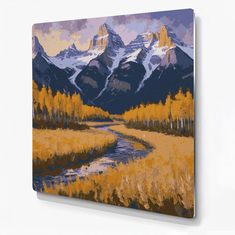 «USA State Idaho», art mural mauve en métal, H 12 po x l 12 po
