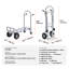 Chariot de manutention en aluminium 2 en 1, capacité de charge de 363 kg, chariot de manutention et diable pliable convertible robuste pour usage industriel, chariot utilitaire transformable en chariot à plateforme avec roues en caoutchouc