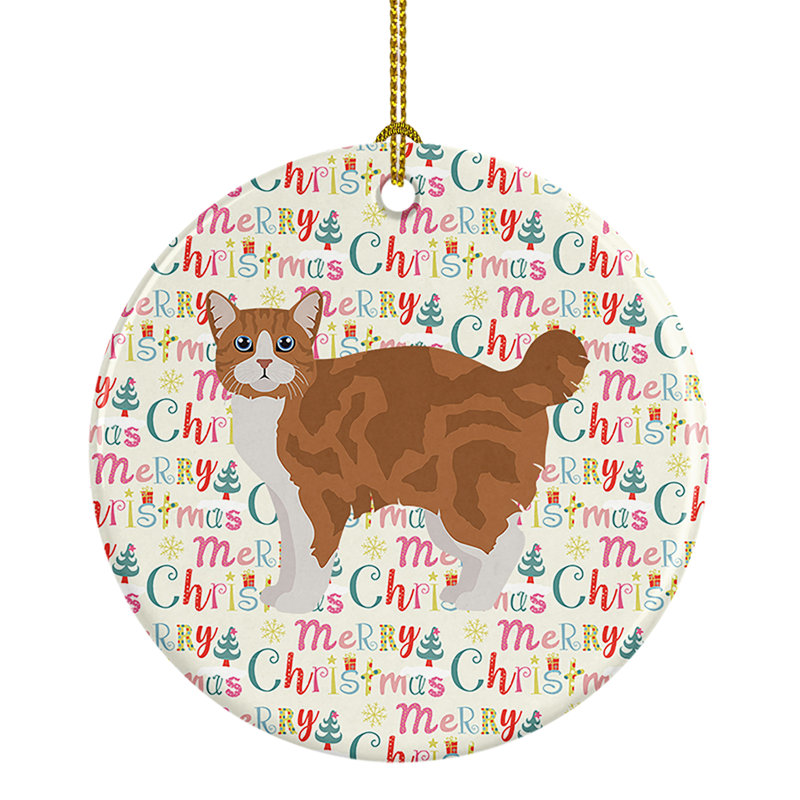 Ornement suspendu Manx Cat Christmas