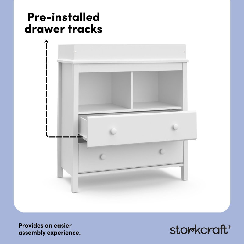 Alpine Changing Table Dresser White