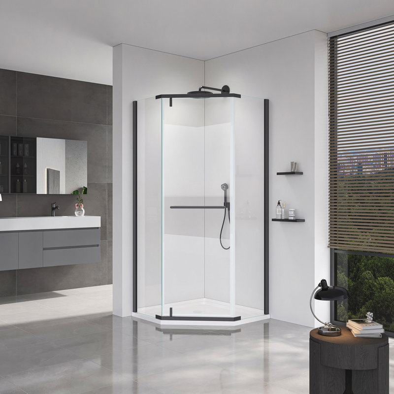 Shower Door, With 1/4" (6MM) Tempered Glass For Bathroom Shower Door--36*36*72" (NO INCLUDED Neo-Angle Shower Base )