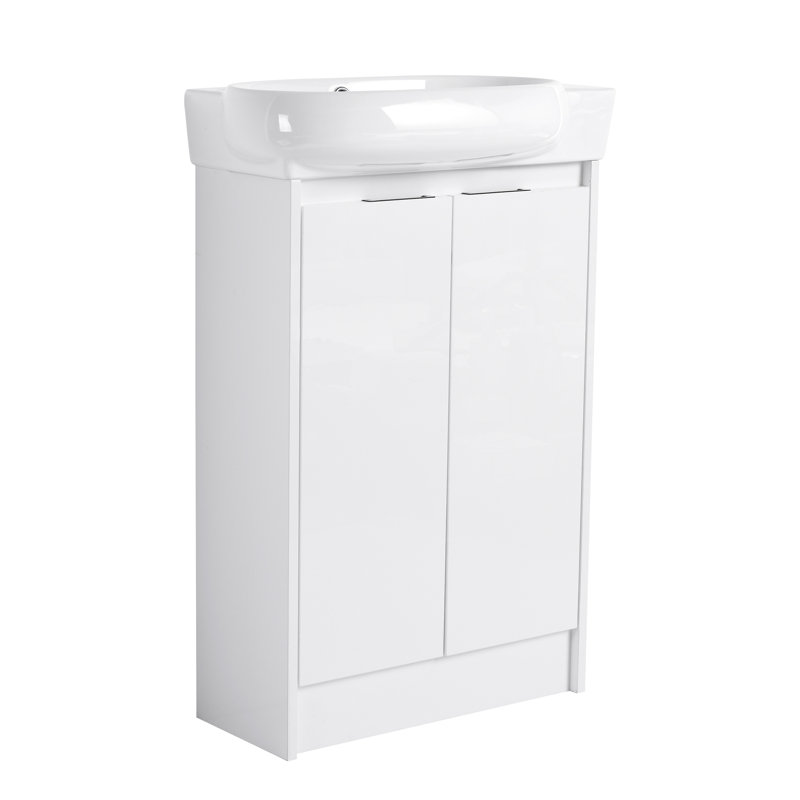 Elowen Compact Freestanding Vanity, White