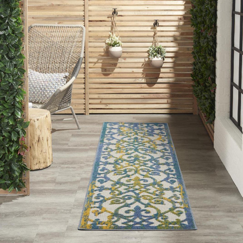 Mappsville Indoor / Outdoor Rug, Runner 2' x 6'