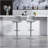 Bar Stools Set Of 2 – Modern PU Leather Counter Height Barstools With Back, Height Adjustable Swivel Kitchen Island Chairs, Armless, Large Base-Gray-1351120786