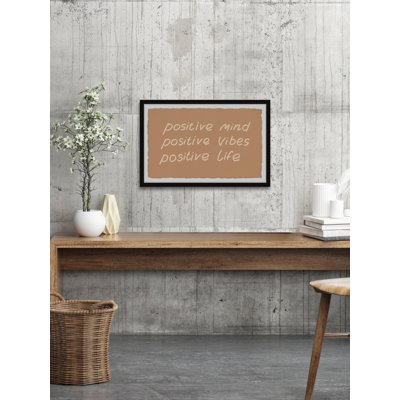 Positive Mind - Single Picture Frame Print