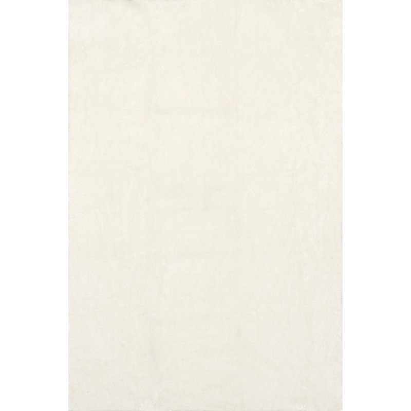 Alvina Solid Machine Washable Runner Shag Rug for Living Room Bedroom Dining Room Nursery Entryway Hallway, Square 6'
