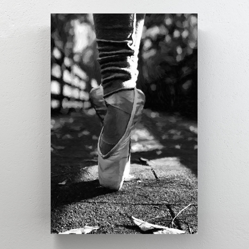 Pieds de ballet - 1 pièce, impression sur toile tendue, H 36 po x l 24 po
