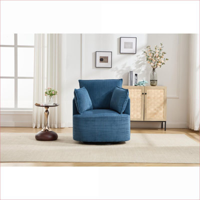 360 Degree Swivel Accent Chair for Adults, Upholstered Modern Chair Seating for Living Room Bedroom Home Office 
