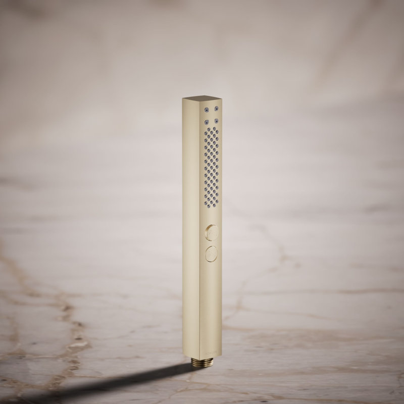 Shift + Square Two-Function Handshower, Multi-Function Handheld Shower Head, 1.75 GPM, Vibrant Brushed Bronze, Square