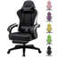GTPLAYER Adjustable Faux Leather Swiveling PC & Racing Game Chair-126398545