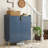 Modern 2-Door Wine Bar Cabinet with 12-Bottle Rack, Adjustable Shelf, and Soft-Closing Hinges for Dining or Living Room-1028113624