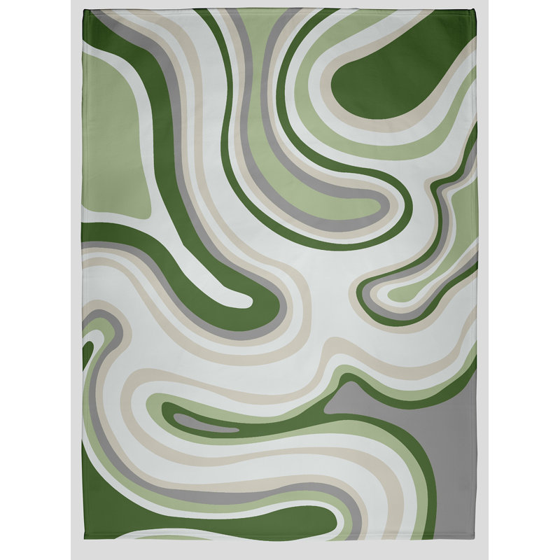 Agate Spring Throw Blanket, 30" W x 39.75" L, Leaf Green