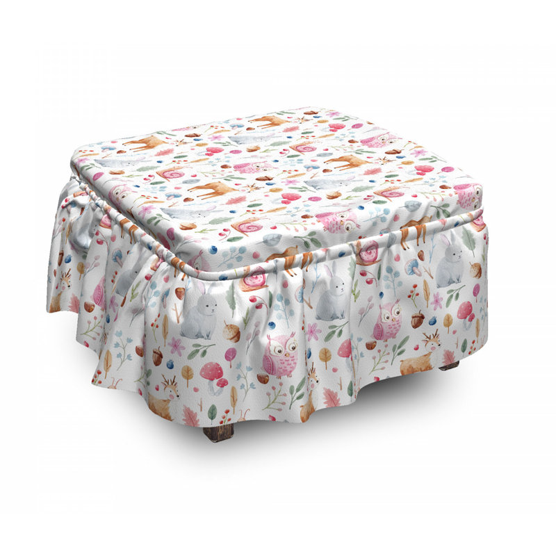Housse pour repose-pieds cerf escargot hibou