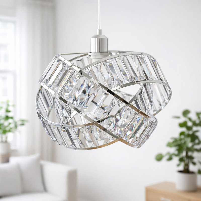 22cm H Acrylic Novelty Lamp Shade ( Uno ) in Clear