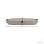 Plateau ovale en cuir avec repose-pieds en métal pour décoration intérieure - Plateau décoratif pour table basse, bijoux ou présentoir de cuisine - 16 po, ivoire et or