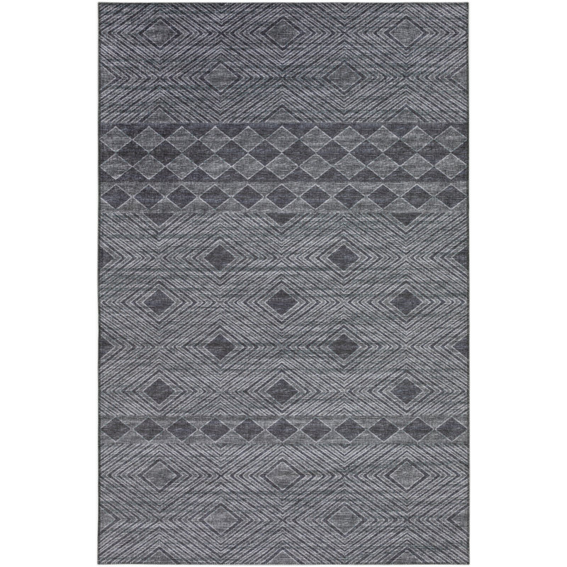 Tapis noir / gris Anchelin, Rectangle 10 pi x 14 pi