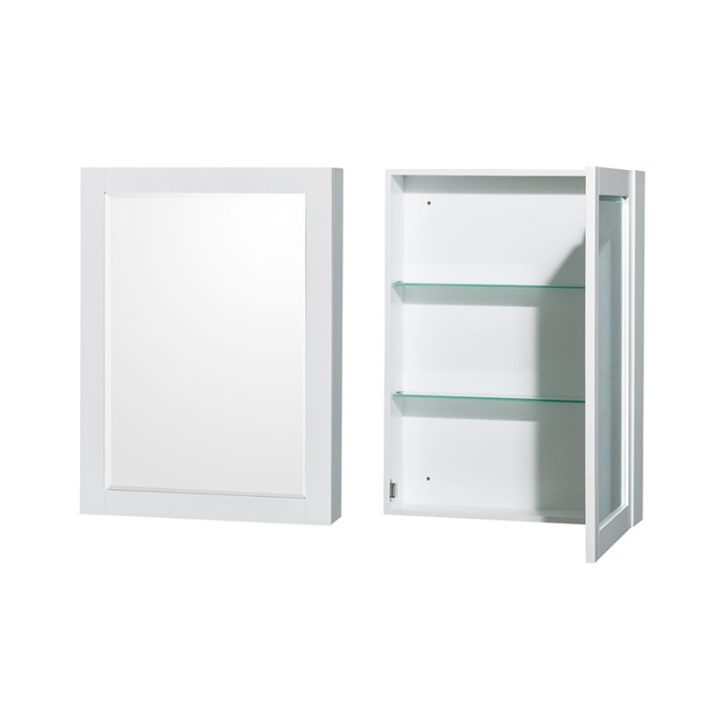 Base de meuble-lavabo autoportant simple 29 "avec armoire à pharmacie Sheffield, Blanc