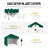 CROWN SHADES Commercial 10' x 10' One Push Center Lock Instant Pop-Up Canopy Tent with 4 Sidewalls,Forest Green -108466753