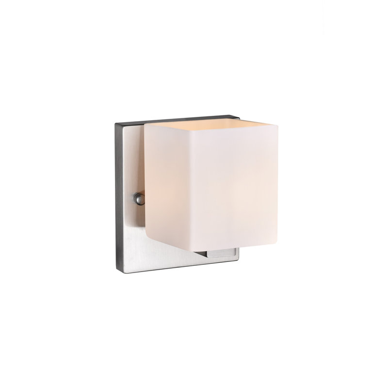 6'' 1-Light Bathroom Sconce with Satin Nickel Finish For Bathroom, Bedroom, Living Room – G9 LED Compatible – Minimalist Design with Versatile Appeal