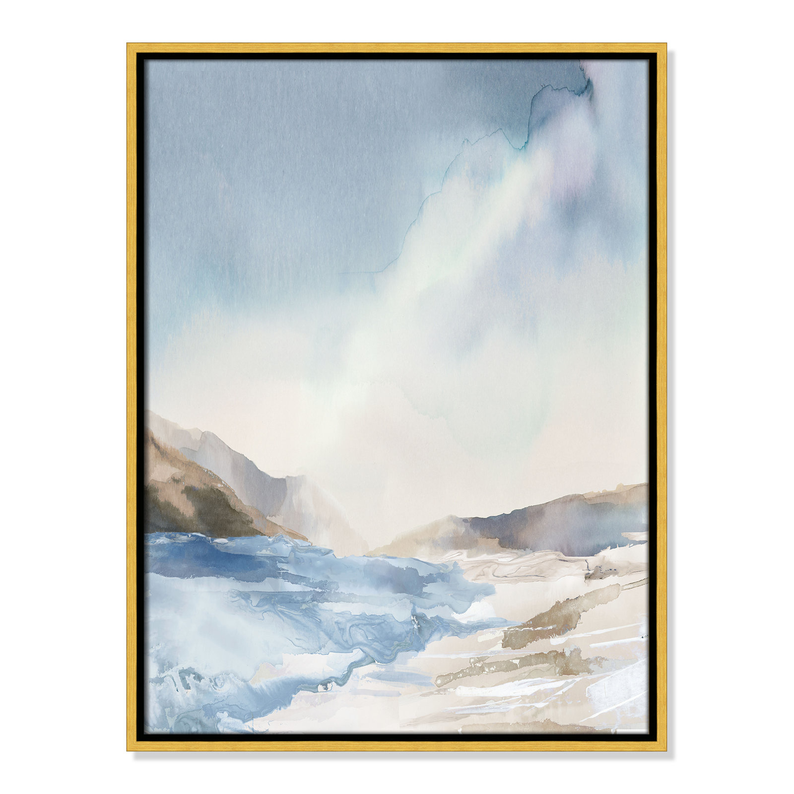 Coralie "Mystic Shores" Print, 25.5" H x 19.5" W, Gold