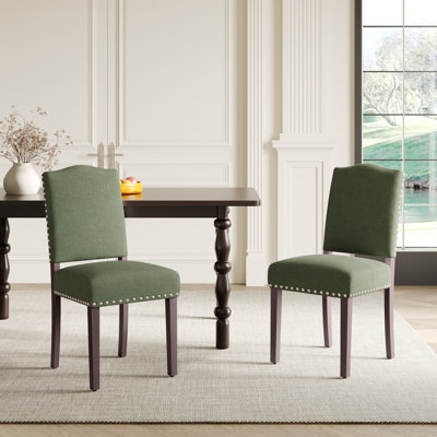 Upholstered Parsons Dining Chairs, Linen Side Chair