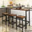 Counter Height Long Dining Table Set With 3 Stools, Pub Kitchen Set Side Table