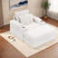 Canapés confortables en velours côtelé, blanc, conception polyvalente pour le salon