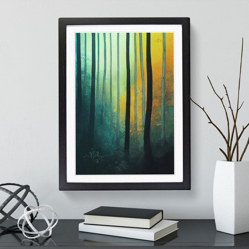 A Colourful Forest No.5 - Print, 46cm H x 34cm W, Black Framed