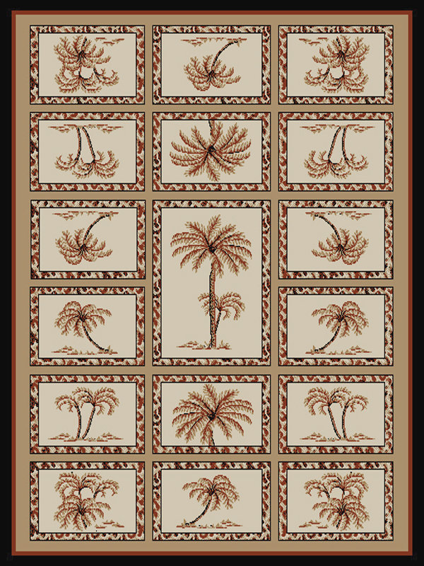 Tapis fantaisie Esquer Palm Tree, Rectangle 5 pi 3,6 po x 7 pi 9 po