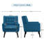 Upholstered Armchair with Solid Wood Legs-1739323628