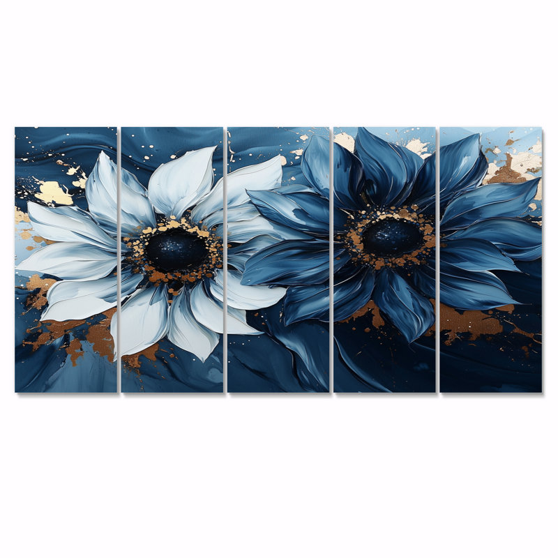 Heverlee - Tournesols, art mural - ensemble d'art mural Tr, 5, H 32 po x l 80 po