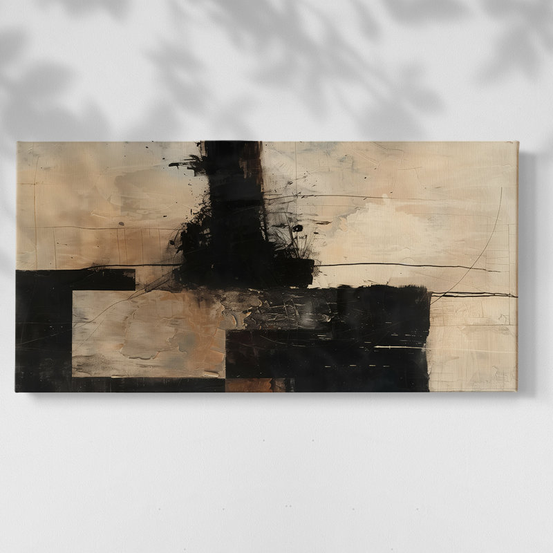 «Abstract Series» -CCCLLXI- Toile tendue avec châssis tendue - Prêt à accrocher, H 25 po x l 49 po