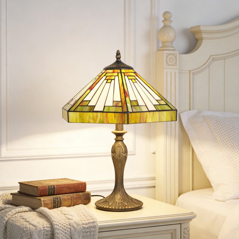 Lampe de table 15 po Tiffany pour salon de chambre à coucher